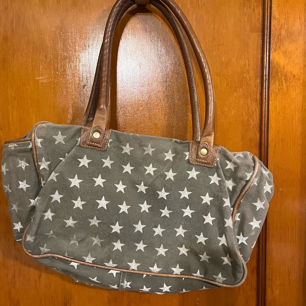 Myra Bag Starry Gray and Brown Satchel - Picture 2 of 3
